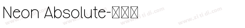 Neon Absolute字体转换 Neon Absolute字体转换